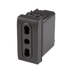 Frutto presa bivalente 10/16a 2p+t - 250v~ imq - a