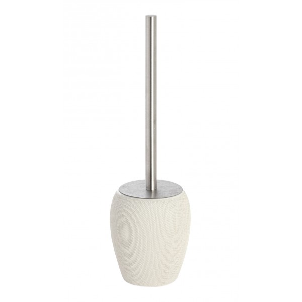 Portascopino linea safari in ceramica bianco