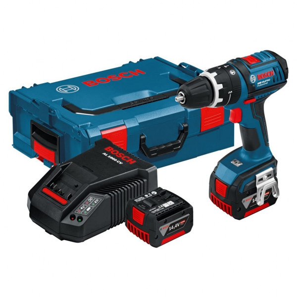 Trapano avvitatore a percussione bosch gsb 14,4 v-li con valigetta e accessori