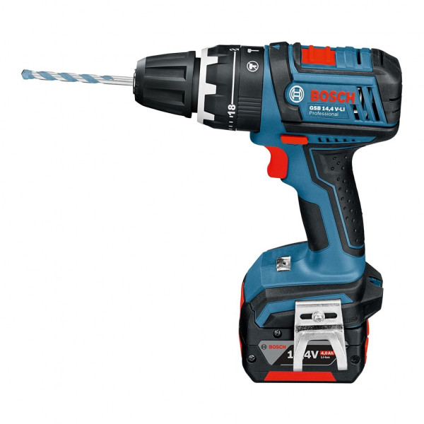 Trapano avvitatore a percussione bosch gsb 14,4 v-li con valigetta e accessori