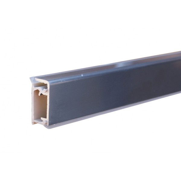 Alzatina top cucina in alluminio anodizzato lucido 12x25 mm serie 62 mt. 4,20