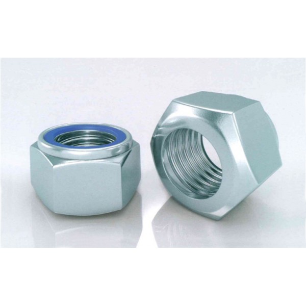 Dado autoblocc. m12 19mm cl. 8 (6s) zinc. bianco