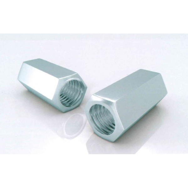 Dado giunzione m10x17x40 17mm zincato bianco
