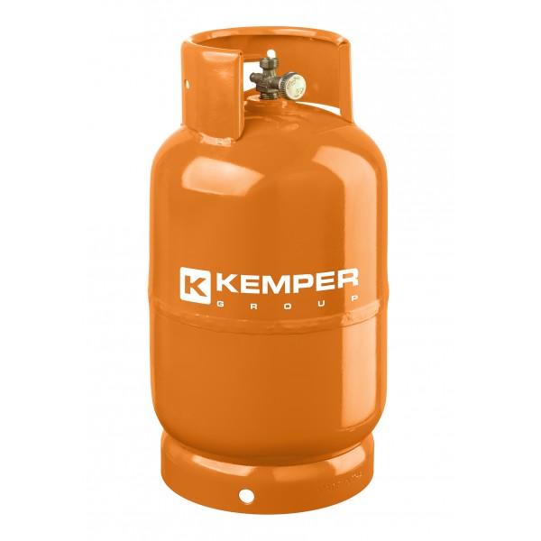 Bombola gas 5 kg vuota con rubinetto e attacco italiano kemper