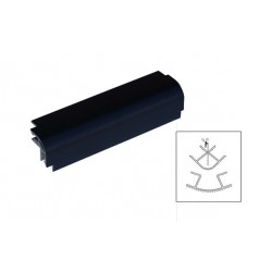 Multiangolo per zoccolo da cucina h 120 mm colore nero