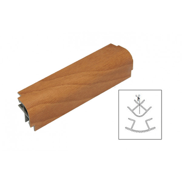 Multiangolo per zoccolo da cucina h 100 mm colore noce chiaro castiglia