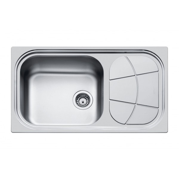 Lav. big bowl 1 vs + goc dx 86x50 inox spazzolato