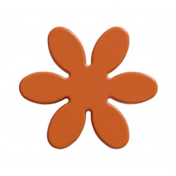 Pomolo flower plastica d. 55 mm arancio