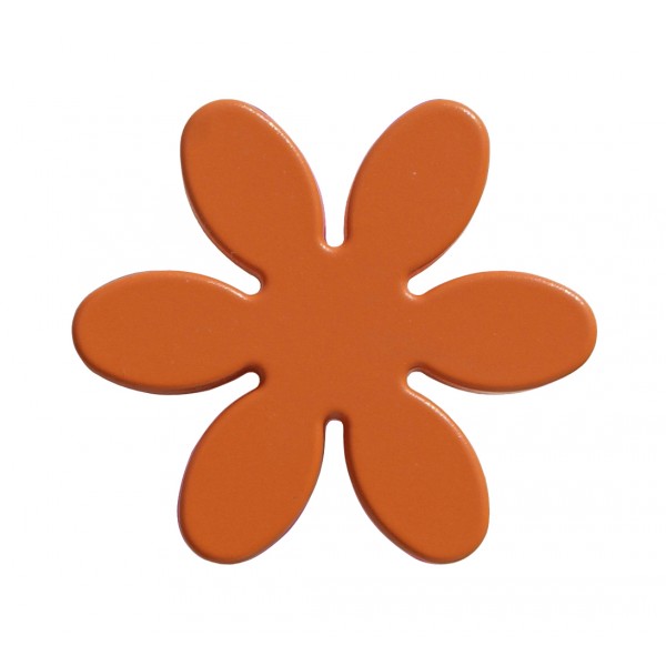 Pomolo flower plastica d. 55 mm arancio