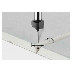 Fresa per cartongesso hw s8 d12,5/45°