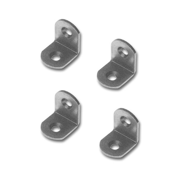 Cf.4pz. mensolina mm.20x20 acc. nichelato