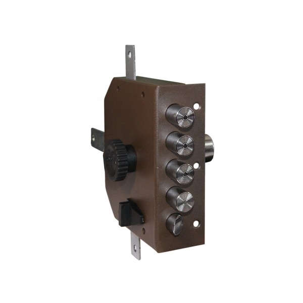 Serratura ad applicare Moia G426SX quintuplice cilindro a pompa senza deviatore