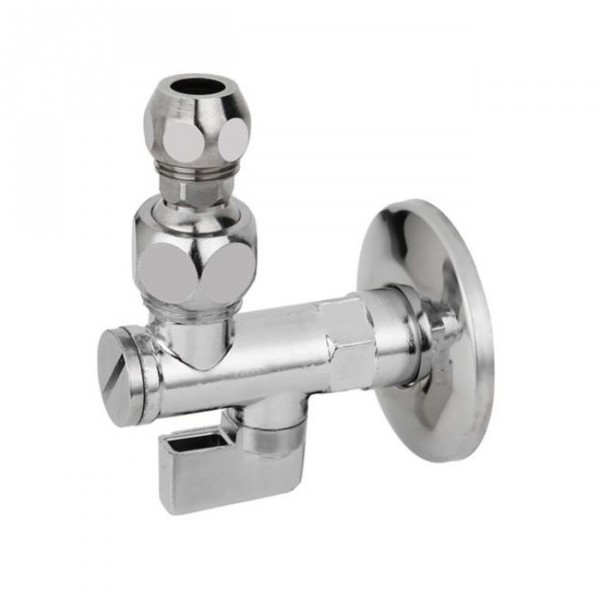 Rubinetto sottolavabo 1/2 x 10 a sfera con filtro e snodo con rosetta valvola