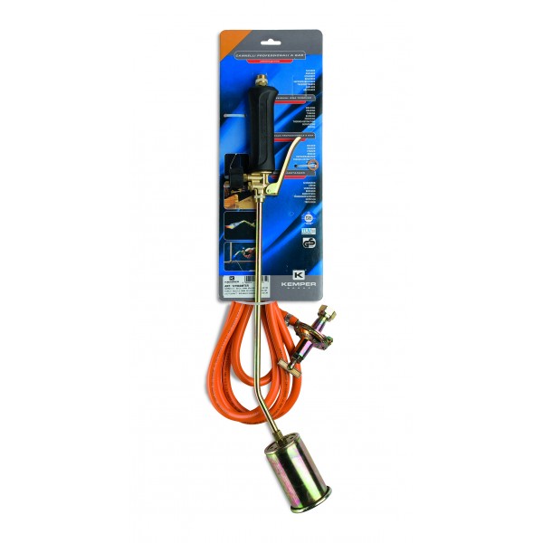 Cannello a gas con leva e fiamma pilota ø 60 mm - kemper
