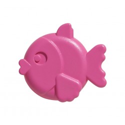 Pomolo pesce plastica 41x46 mm fucsia