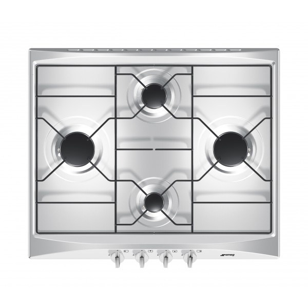 Piano cott. 4 fuochi 60 cm inox