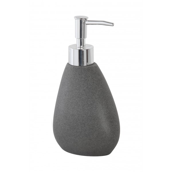 Dispenser sapone linea stone in poliresina grigio