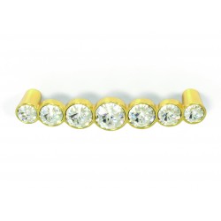 Maniglia int 96 - 114x21 plac. oro swarovski tras.