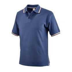 Maglietta polo tricolore blu mis.s
