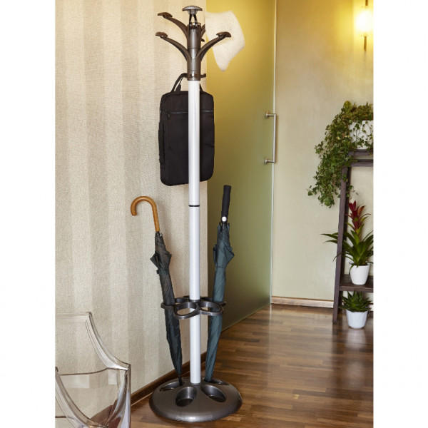 Appendiabiti portaombrelli piantana acciaio plastica 170 cm flow bama antracite