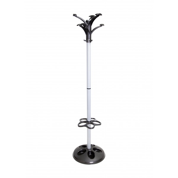 Appendiabiti portaombrelli piantana acciaio plastica 170 cm flow bama antracite