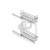 Cestello portabottiglie estraibile 2 piani Inoxa Silent 1104Y1528 mobile da 15cm