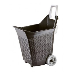 Carriola da giardino cesta con ruote 76 lt kart bama...