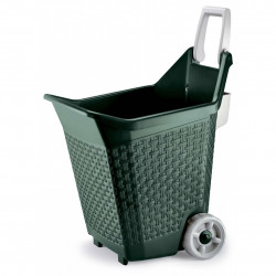 Carriola da giardino cesta con ruote 76 lt kart bama...
