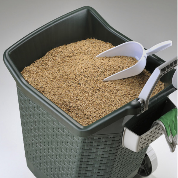 Carriola da giardino cesta con ruote 76 lt kart bama muschio