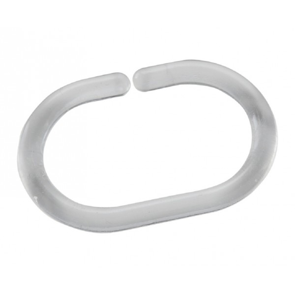 Set 12 ganci doccia trasparenti