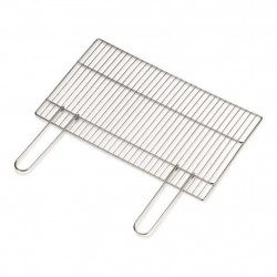 Griglia per barbecue 60x40 cm in acciaio con doppio...