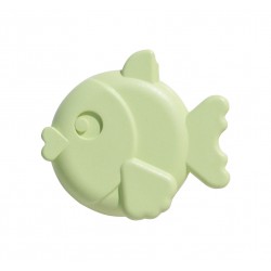 Pomolo pesce plastica 41x46 mm verde