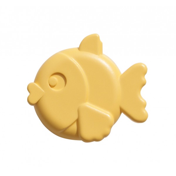 Pomolo pesce plastica 41x46 mm giallo