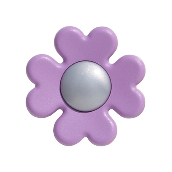 Pomolo quadrifoglio plastica d. 31 mm viola