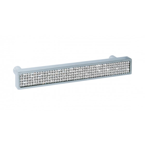 Manigl. quadra int. 128 crom. satinato - swarovski