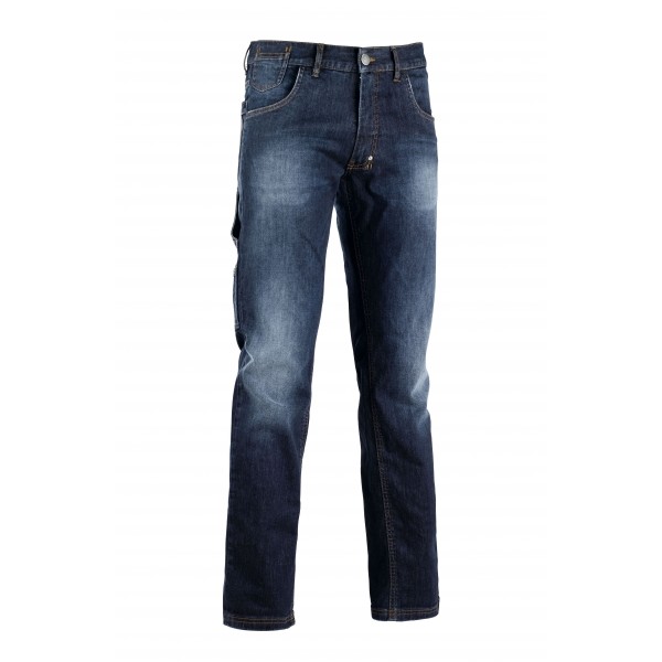 Pantalone stone blu jeans lavato tg l