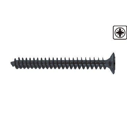 Vite truciolare tgs pz2 3,5x16 z. nero (1000 pz)