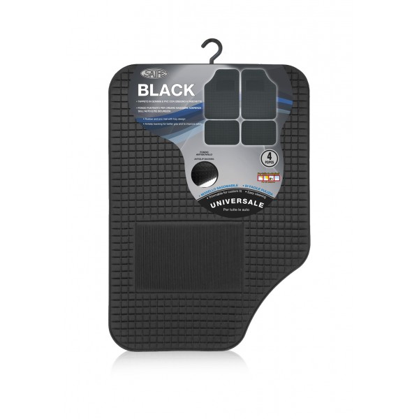 Tappeto pvc black  4pz nero