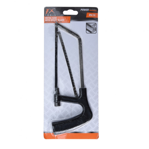 Seghetto ad archetto con impugnatura nero 25 cm