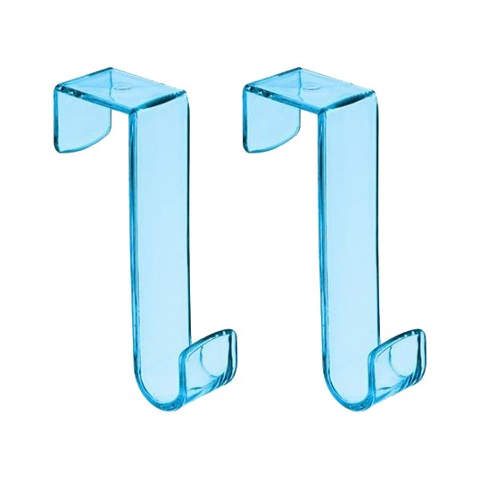 Set 2 pcs appendini plastica azzurro