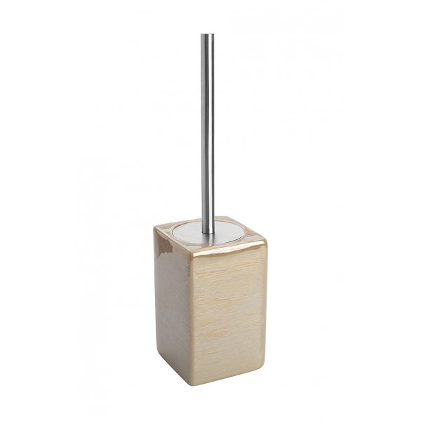 Porta scopino linea cuba in ceramica beige