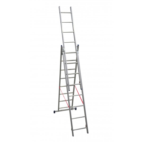 Scala alluminio 3 rampe 8+8+8 gradini h. 510 cm facal stilo  sl230-3