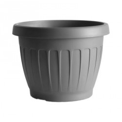 Vaso terra d25x16x18,5 cm colore grigio