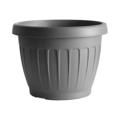 Vaso terra d25x16x18,5 cm colore grigio