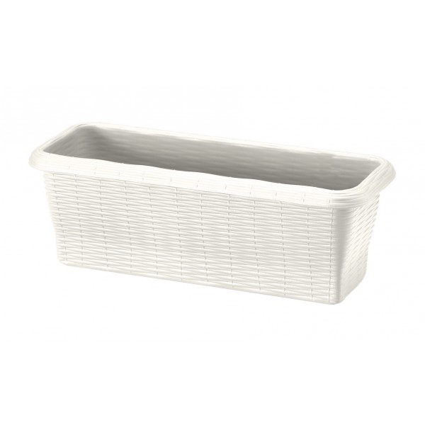 Fioriera paglia 60x20x17,5 cm colore panna