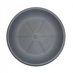 Sottovaso rotondo Bama diametro 26 cm colore grigio