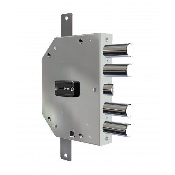 Serratura di sicurezza CR 2155-01N ad applicare triplice per porte blindate