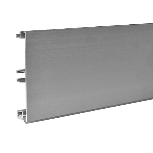 Zoccolo per cucina alluminio anodizzato spazzolato naturale h 100 mm 4 mt
