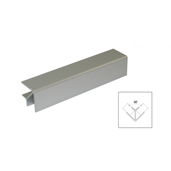 Angolo 90° h 100 alluminio anodizzato spazzolato naturale s/10