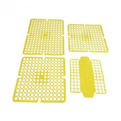 Tappeto lavello set. 4 pz. colore giallo